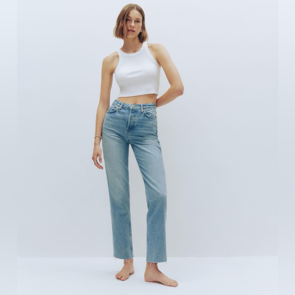 REFORMATION Cynthia High Rise Straight Cropped Jeans